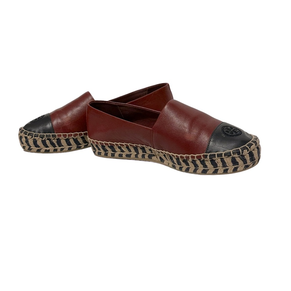 Tory Burch Espadrille Tuscan Wine/Perfect Navy Size 8